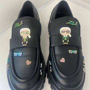 Karl Lagerfeld Loafers with Fun Embellishments